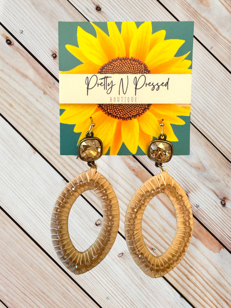Creme Drop Earrings