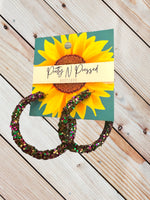 Mardi Party Glitter Hoops