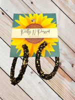 Mardi Party Glitter Hoops