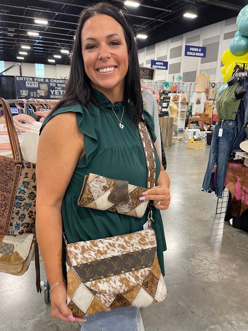 Cow Patchwork Crossbody