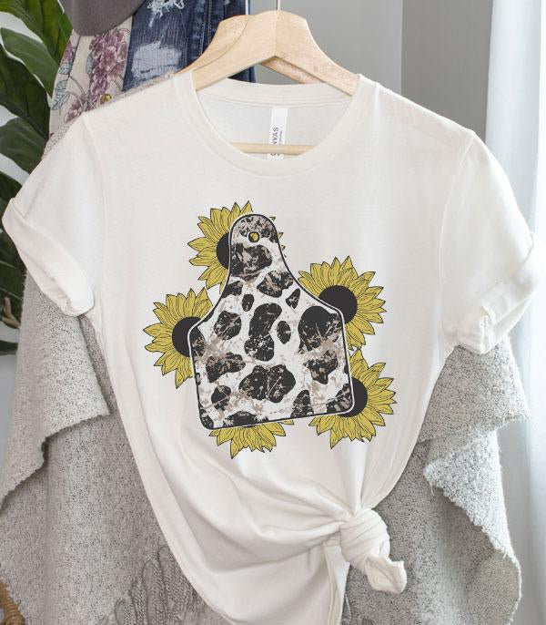 Sunflower Cow Tag Tee KBW Item