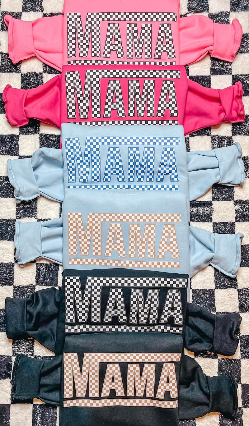 Preorder Mama Checkered Sweatshirt