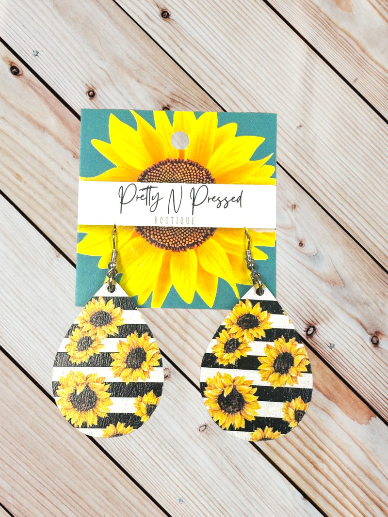 To the Top Sunflower Earring