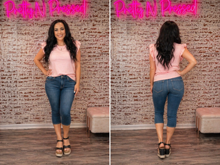 Deanna Mid Rise Capri Jeans