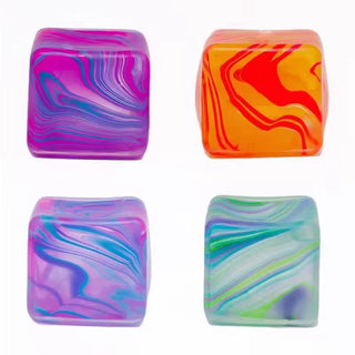 Tie Dye Stress Cube Squishy *READY TO SHIP*