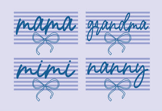 Custom Stripe Bow Tee **ANY NAME