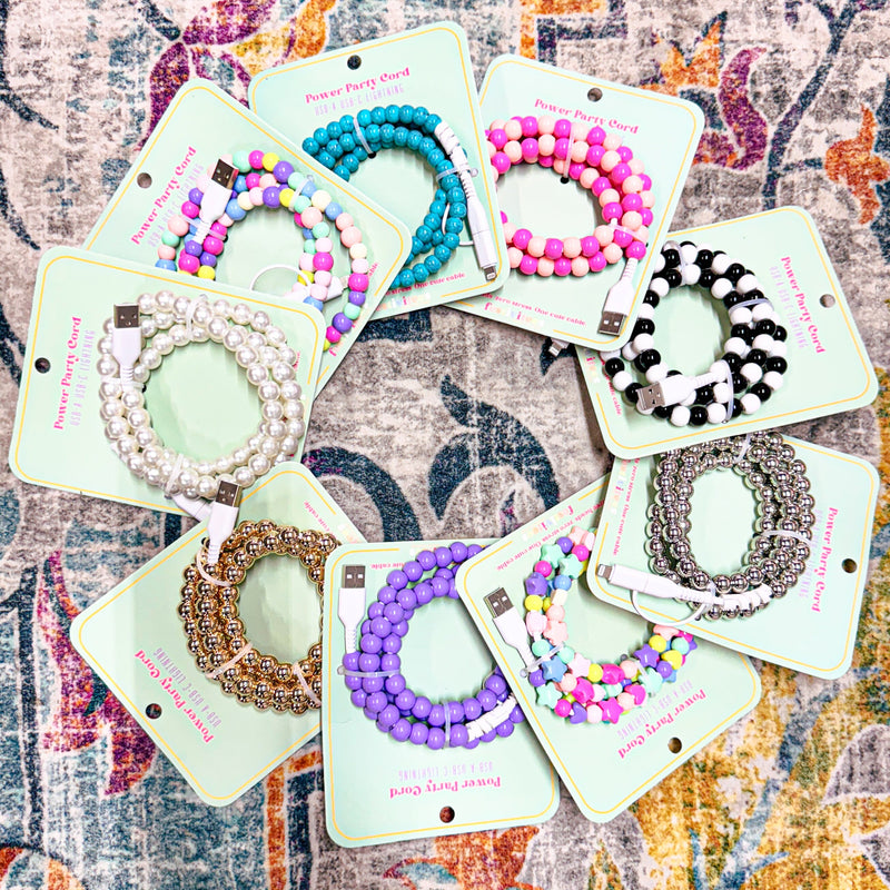 Beaded Phone Chargers USB/USB-C/Lightning