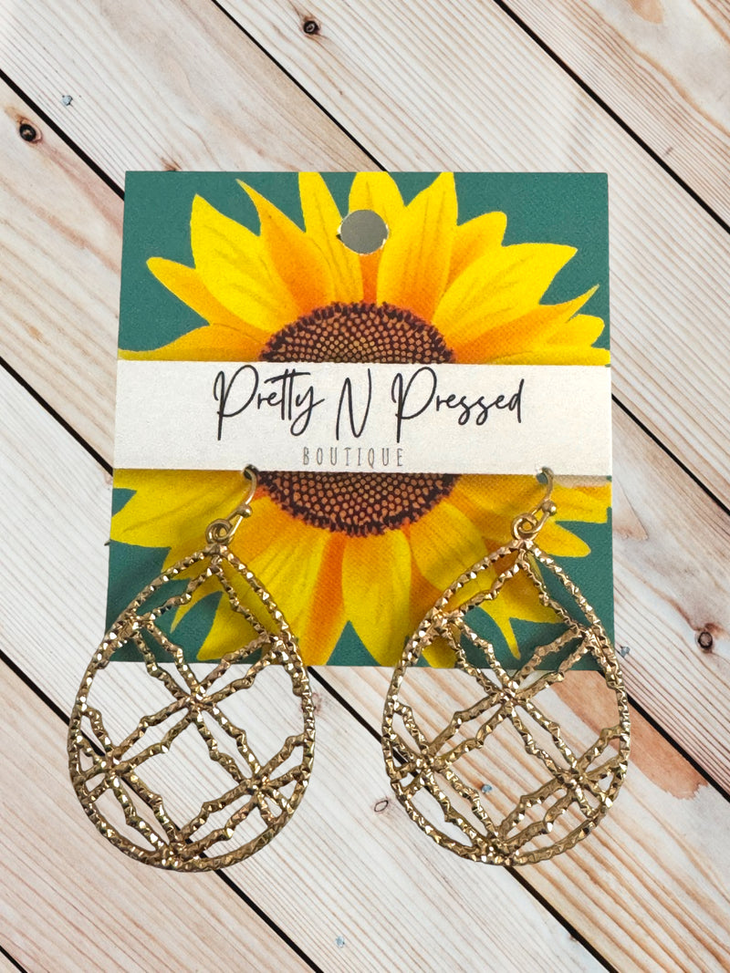 Cross the Line Earrings