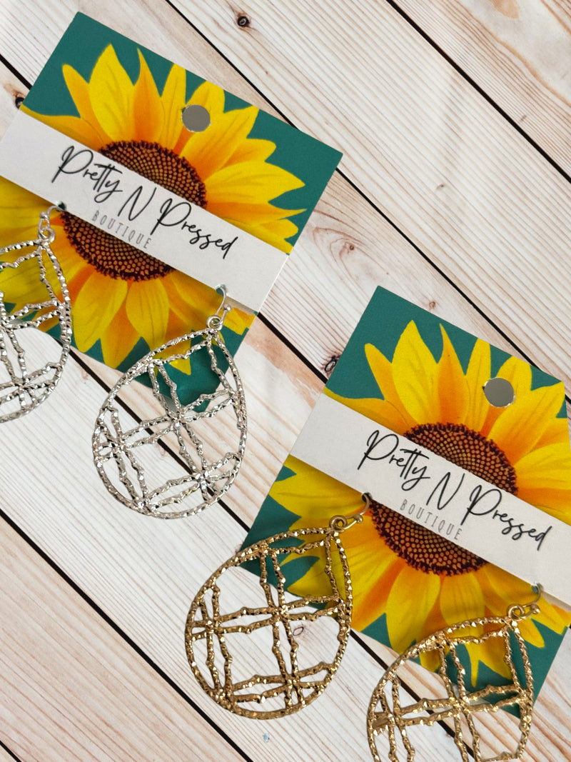 Cross the Line Earrings