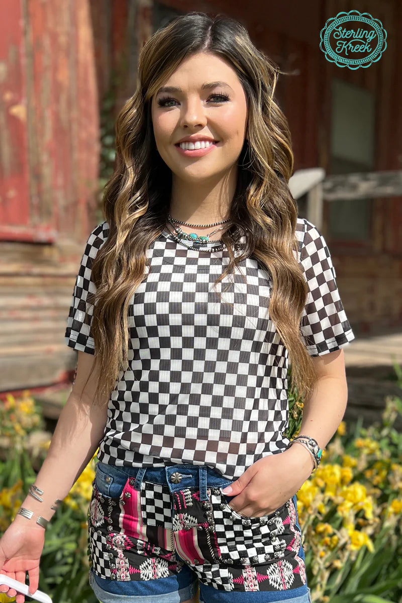 Checked out Checkered Top
