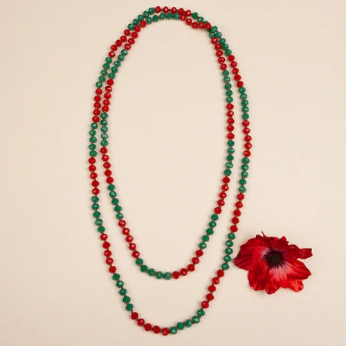 60” Crystal Christmas Necklace