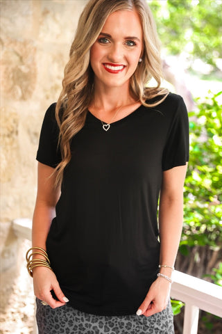 PREORDER- Jess Lea Basic Tee- Black