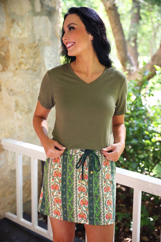 PREORDER- Jess Lea Basic Tee- Olive