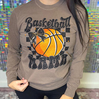 Basketball Mama Bow Graphic Tee D-1054