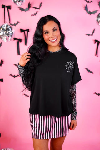 PREORDER- Rhinestone Web Tee