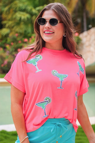 Margaritaville Sequin Patch Top