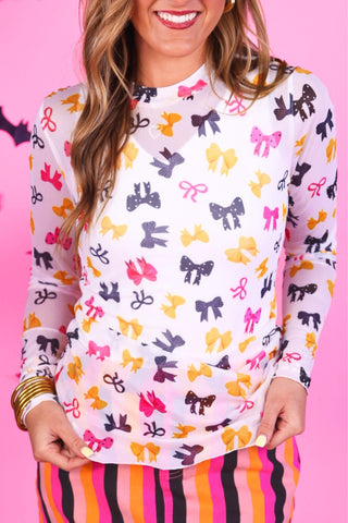 PREORDER- Kate Mesh Top- Boo Bows