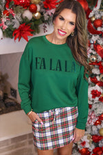 PREORDER- Fa La La Velvet Patch Luxe Pullover