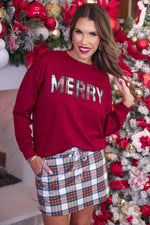 PREORDER- White Christmas Plaid Skort