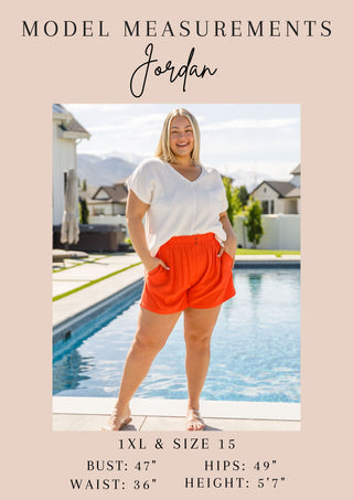Supplier model Jordan reference card showing body measurements and usual clothing sizes, not product measurements.
