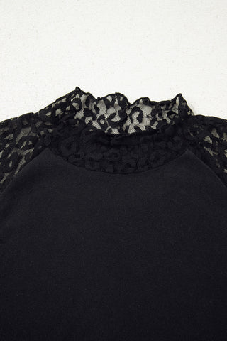 Mesh Inlay Leopard Top