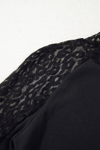 Mesh Inlay Leopard Top