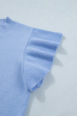 Beau Blue Ruffle Top