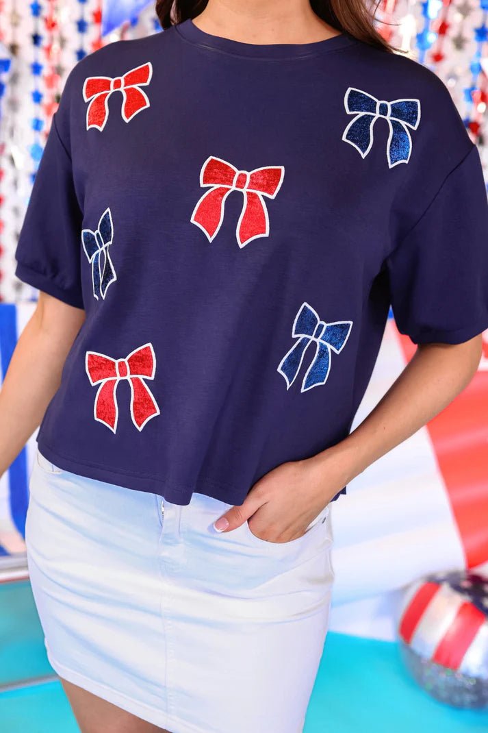 Preorder Red, White, and Bowtiful Luxe Top