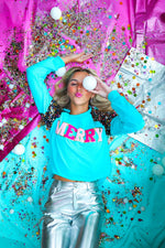 Merry Sequin Multi Sweatshirt