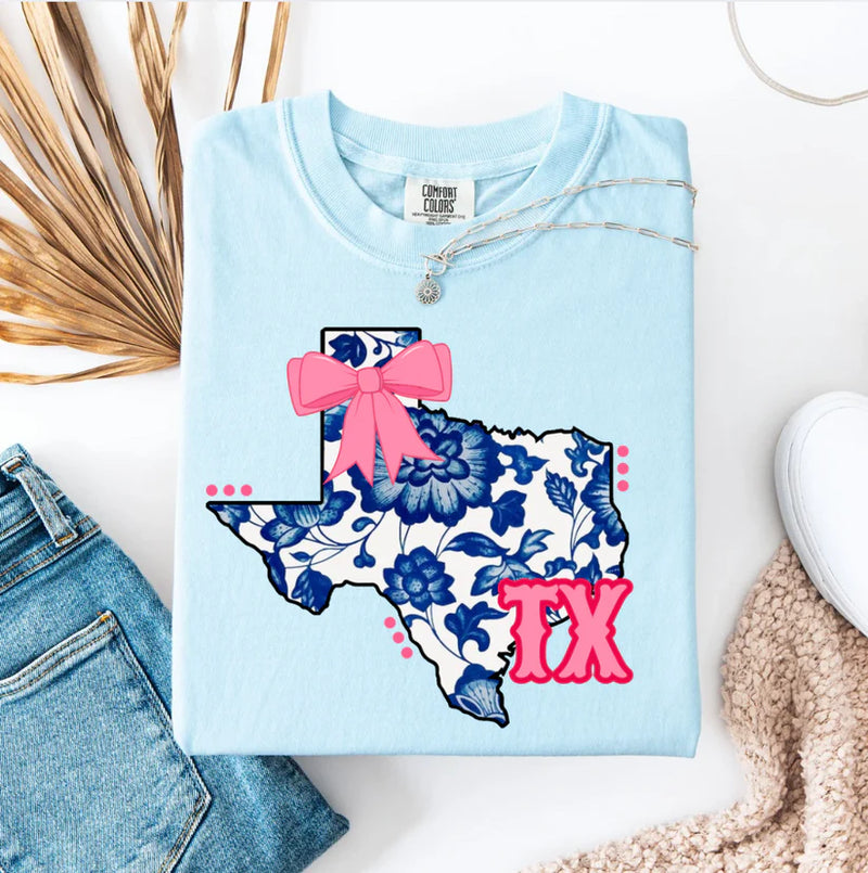 TX Floral Bow Tee