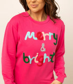 Merry & Bright Hot Pink Sweatshirt