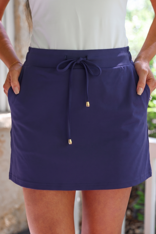 PREORDER- Solid Navy Skort