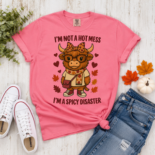 Spicy Disaster Highland Cow Graphic Tee