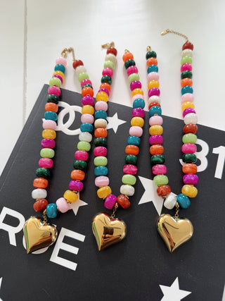 COLORFUL HEART NECKLACE