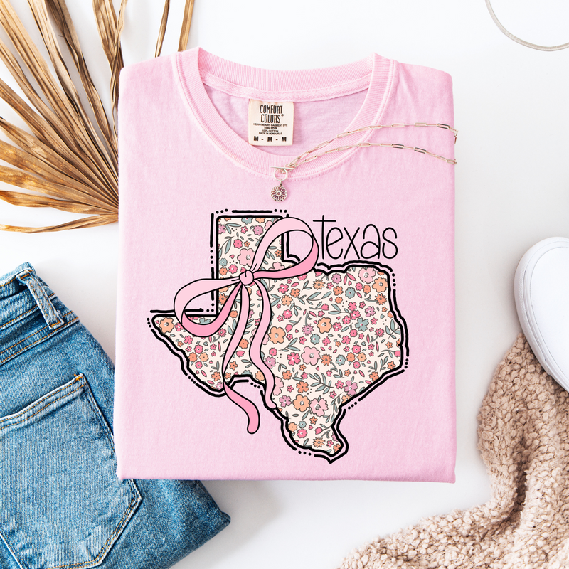 Custom State with Bow Graphic Tee