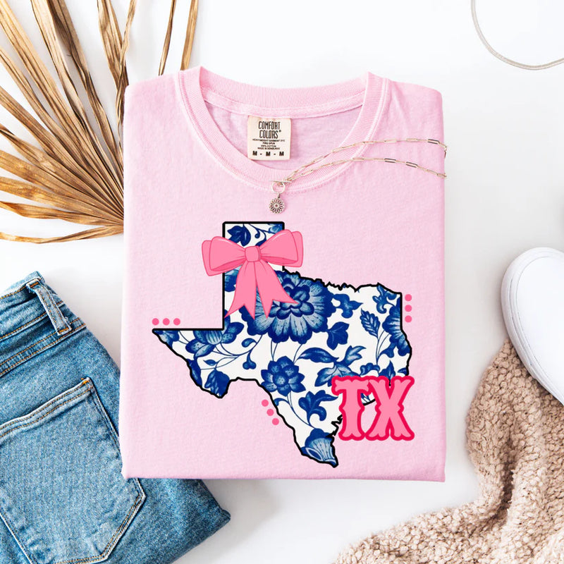 TX Floral Bow Tee