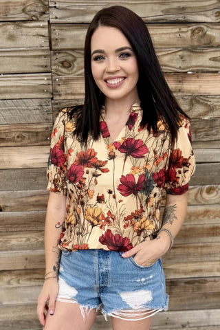 Vintage Wildflowers Top