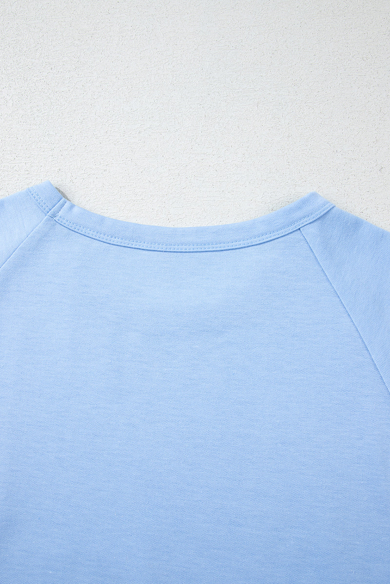 Bonbon Striped Patch Front Casual Tee