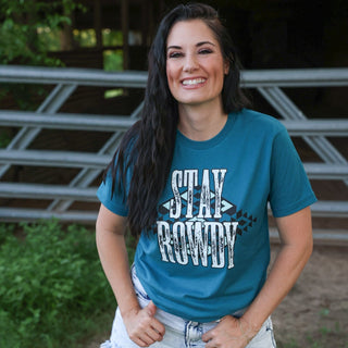 FestiviTees Women - Apparel - Shirts - T-Shirts Stay Rowdy Aztec Soft Graphic Tee