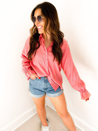 Georgia Guazy Bell Sleeve Blouse - Girl Code Couture