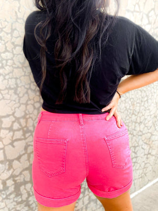 Heidi Hyperstretch Denim Cargo Shorts - Girl Code Couture