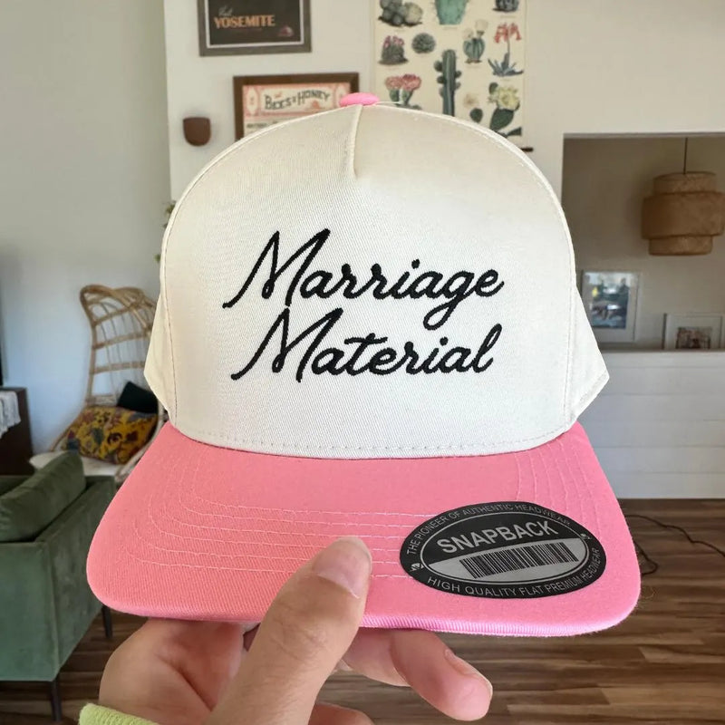 Marriage Material Embroidered Hat