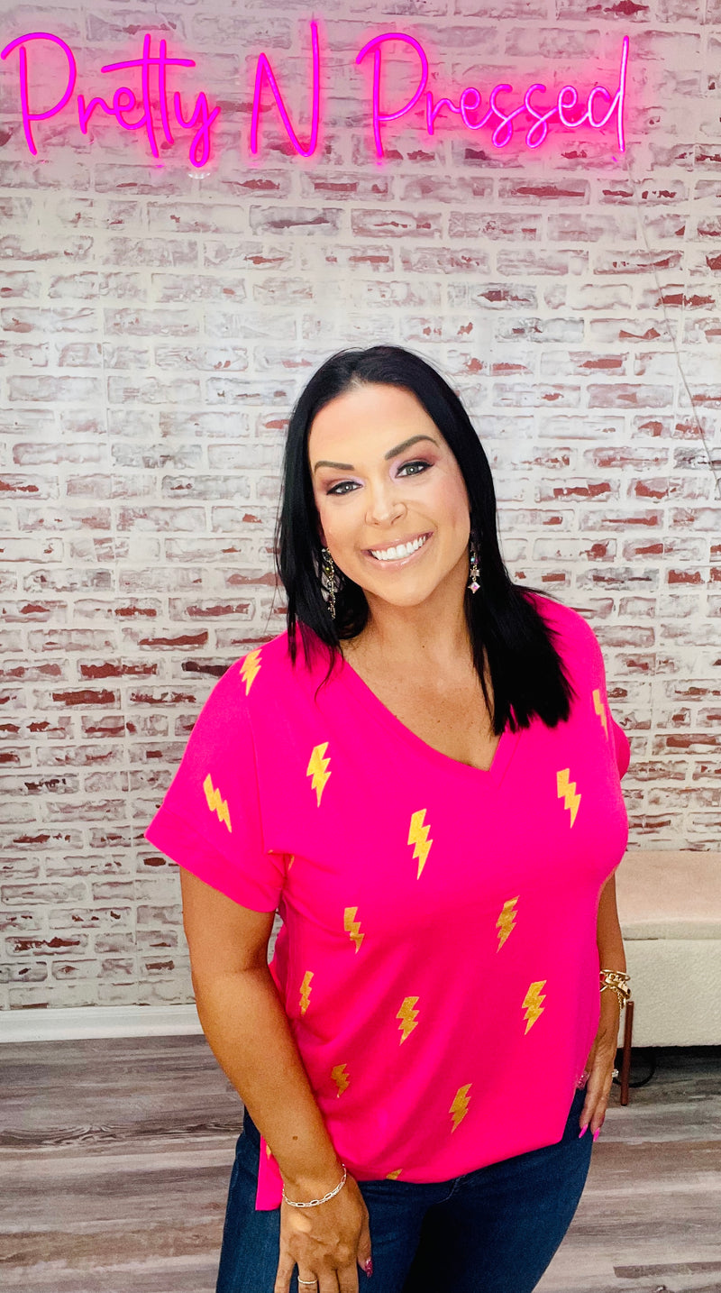 Thunderstruck Pink Top