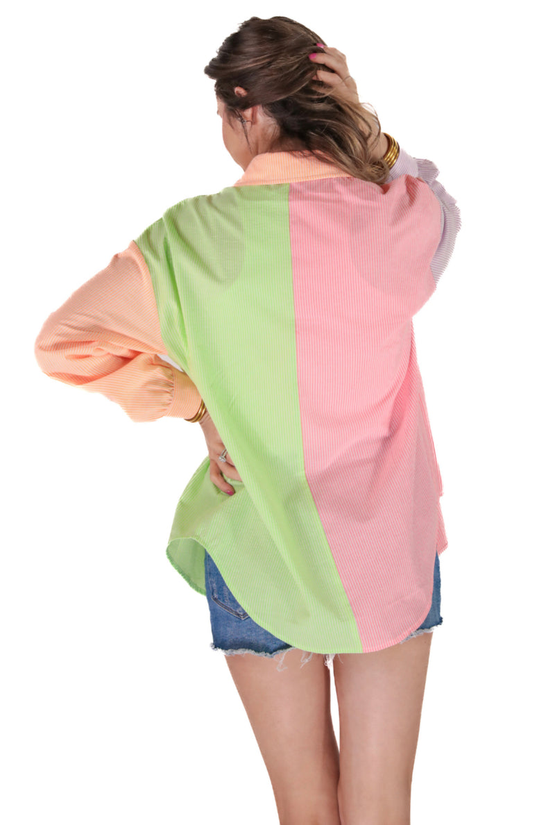 Tour the Town Colorblock Top