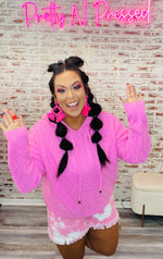 Cross my Heart Pink Sweater Hoodie