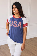 Red Leo USA Top