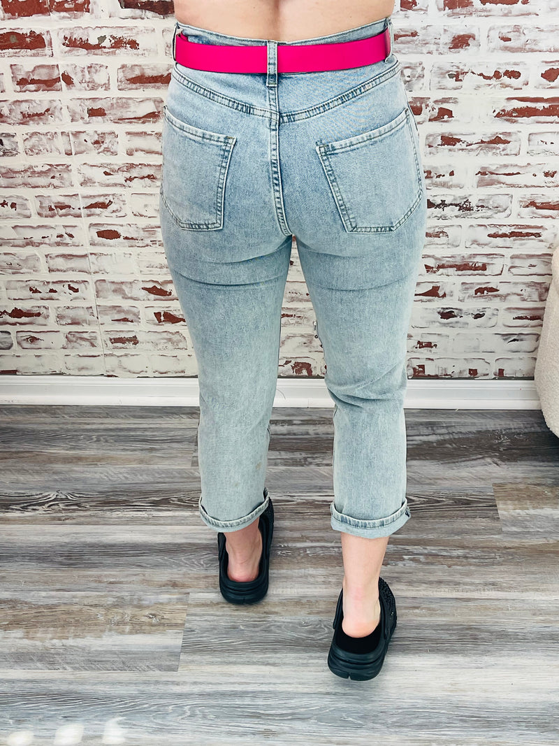 Denim & Pearls Distressed Jeans