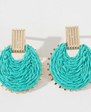 Rose Rafia Earrings