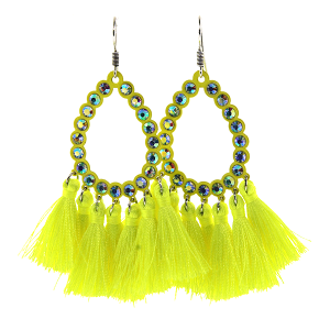 Neon Tassel Earrings