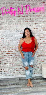 Denim & Pearls Distressed Jeans
